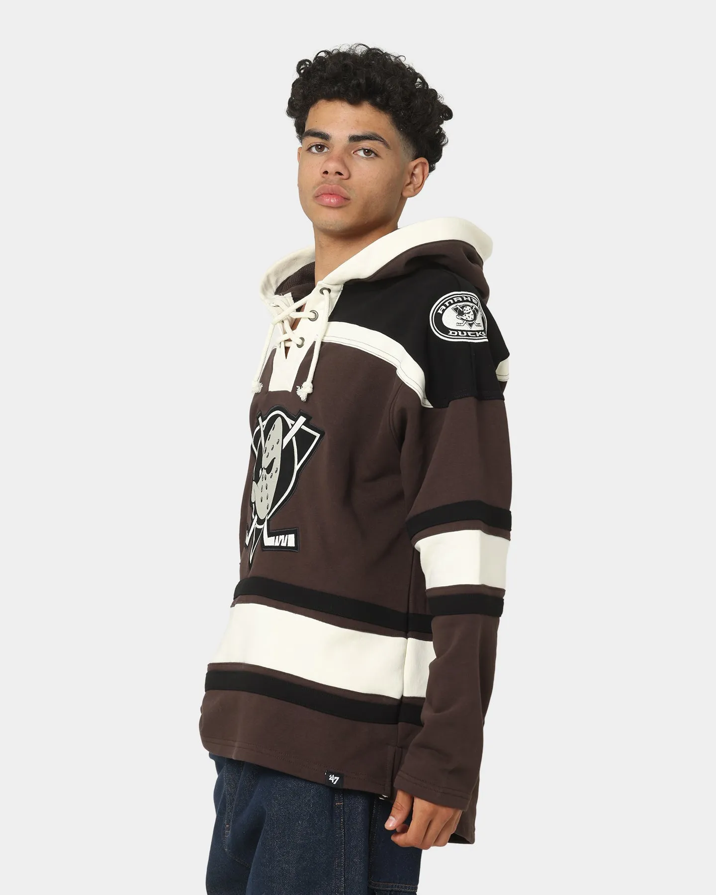 47 Brand Anaheim Ducks Superior Lacer Hoodie Brown