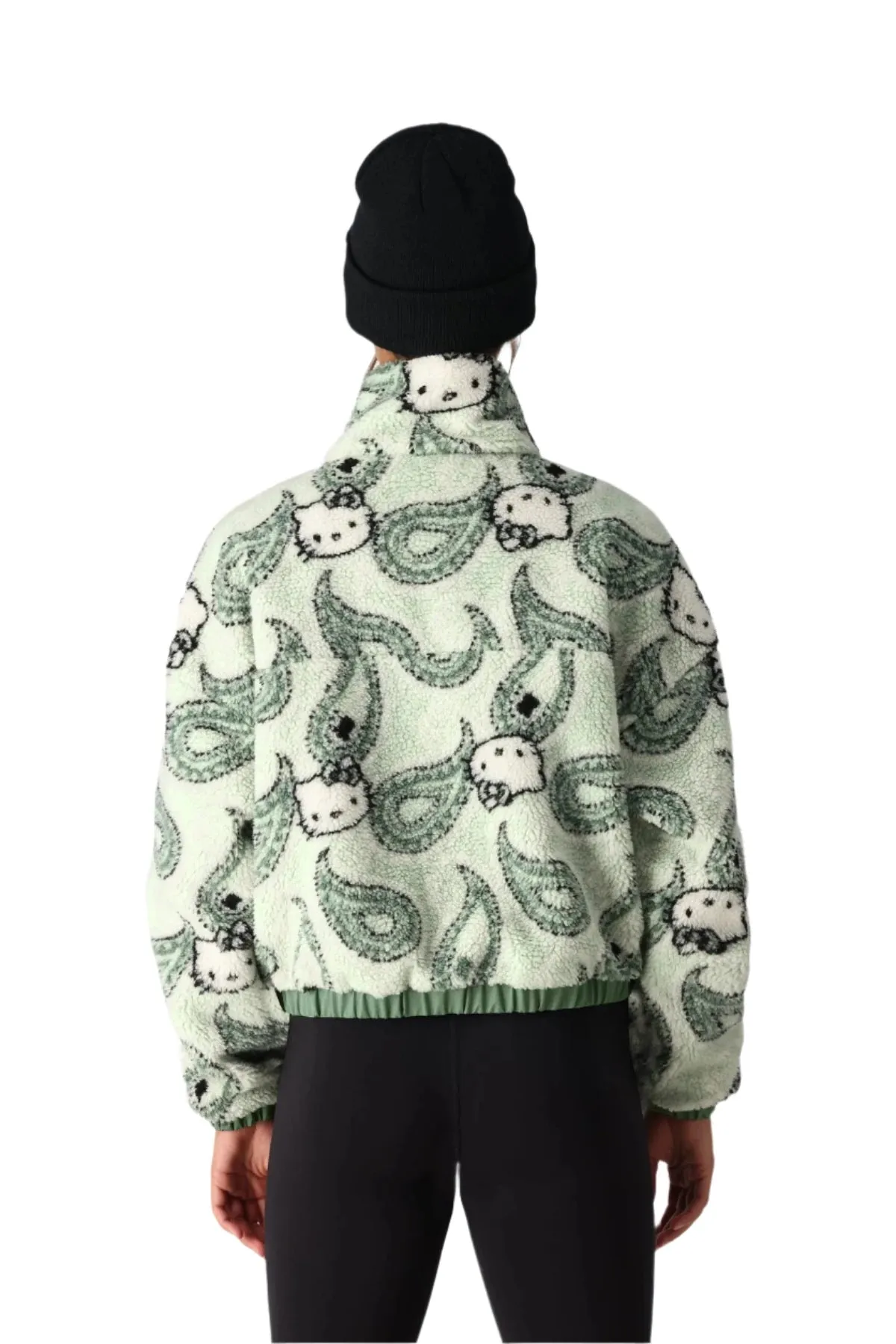 686 Women's Outpost Sherpa Jacket Hello Kitty/Cypress Green