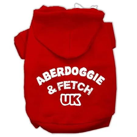 Aberdoggie UK Screenprint Pet Hoodies Red Size Lg (14)