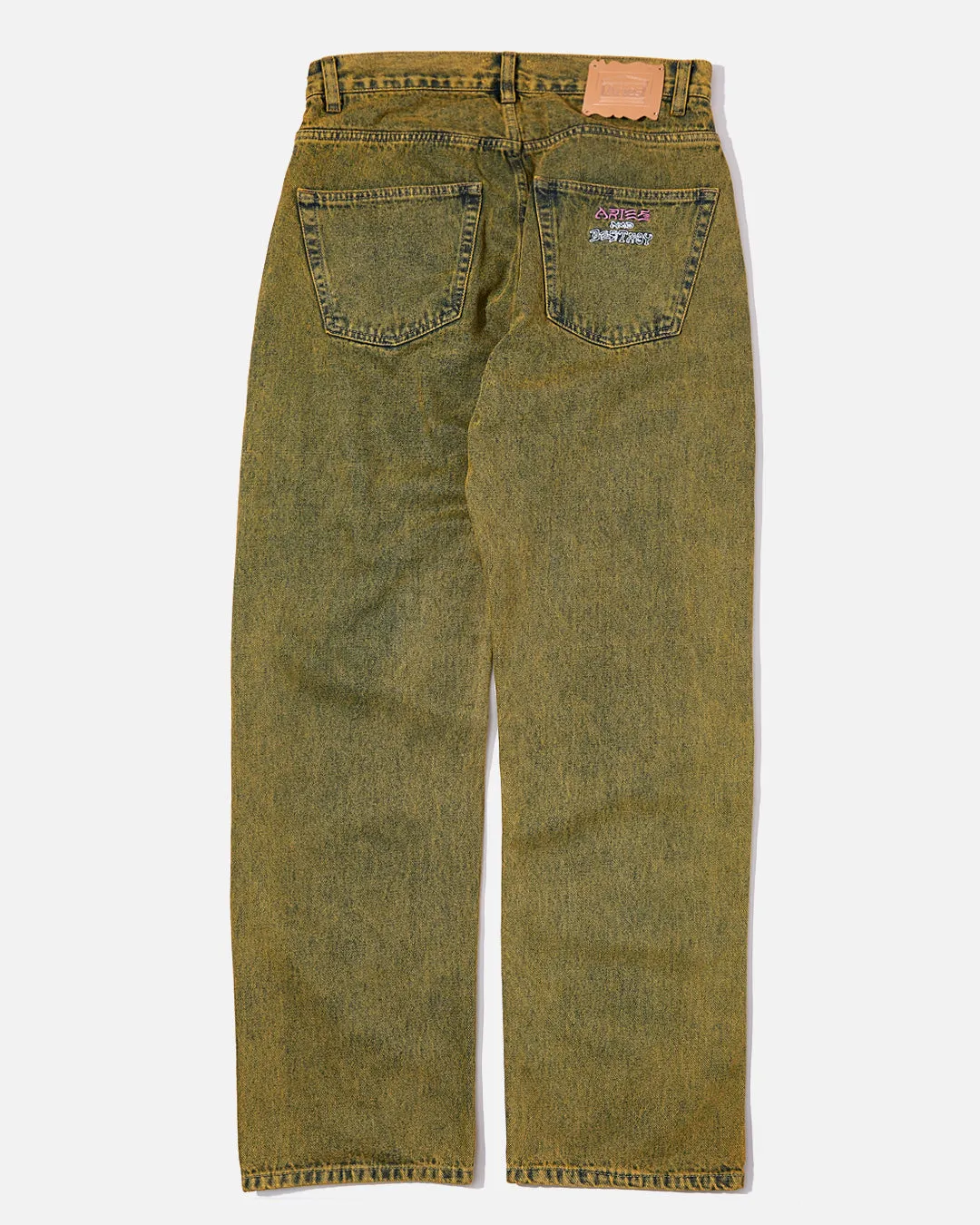 Acid Wash Batten Jean - Gold