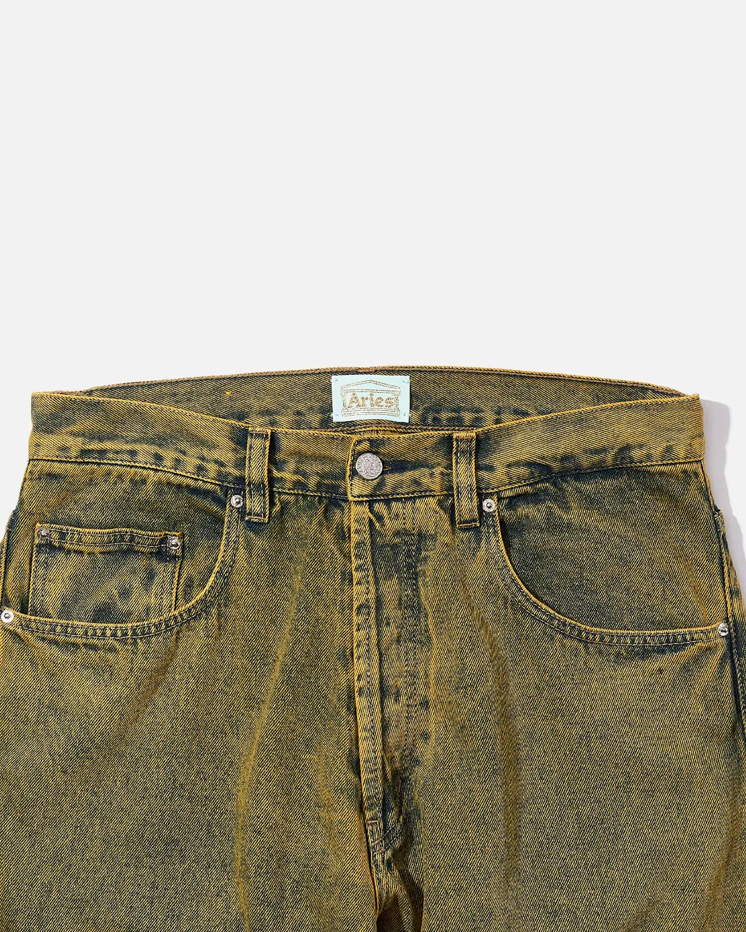 Acid Wash Batten Jean - Gold