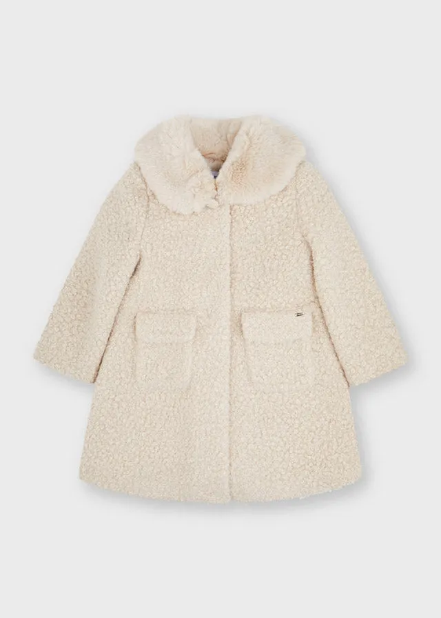 Almond Shearling Coat