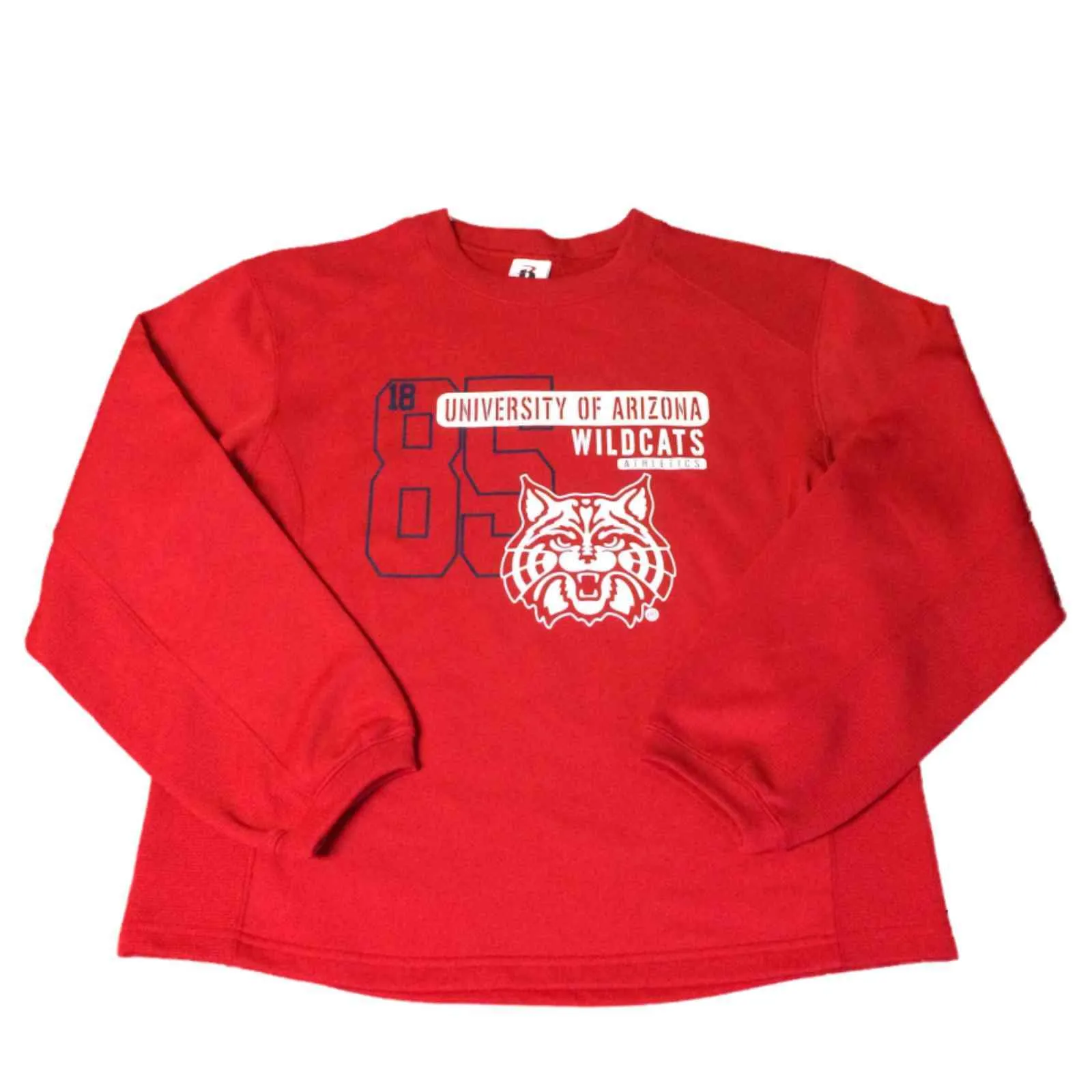 Arizona Wildcats Badger Sport YOUTH Red LS Crew Neck Pullover Sweatshirt (M)