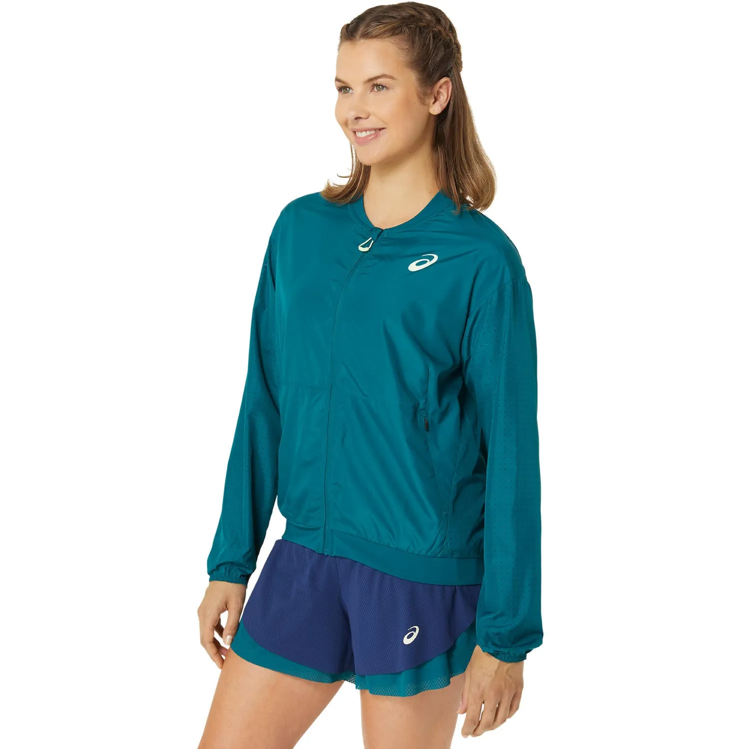 Asics Bomber Jacket Nagino Dames Groen