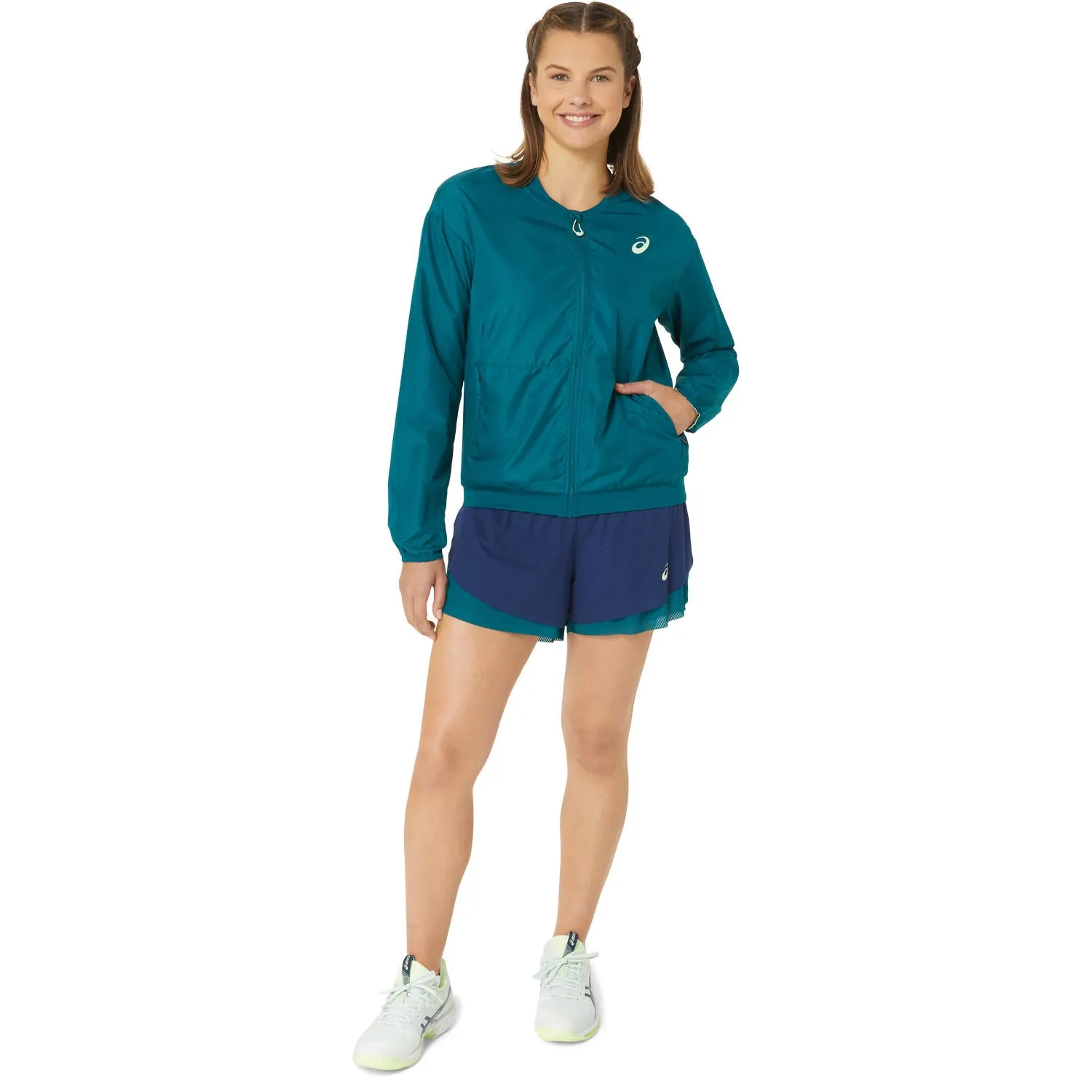 Asics Bomber Jacket Nagino Dames Groen