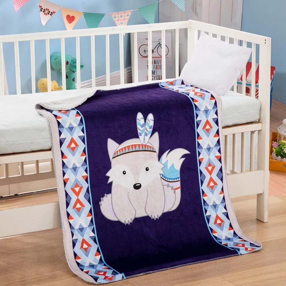 BABY Sherpa lined BLANKET