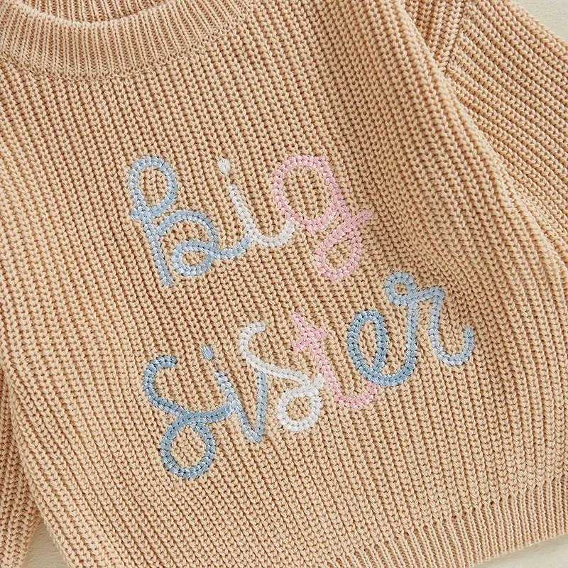 Baby Toddler Girls Deluxe Sweater - BIG SISTER