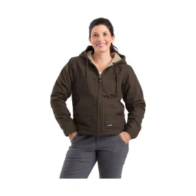 Berne Women's Sherpa-Lined Duck Hooded Jacket - Tuscan