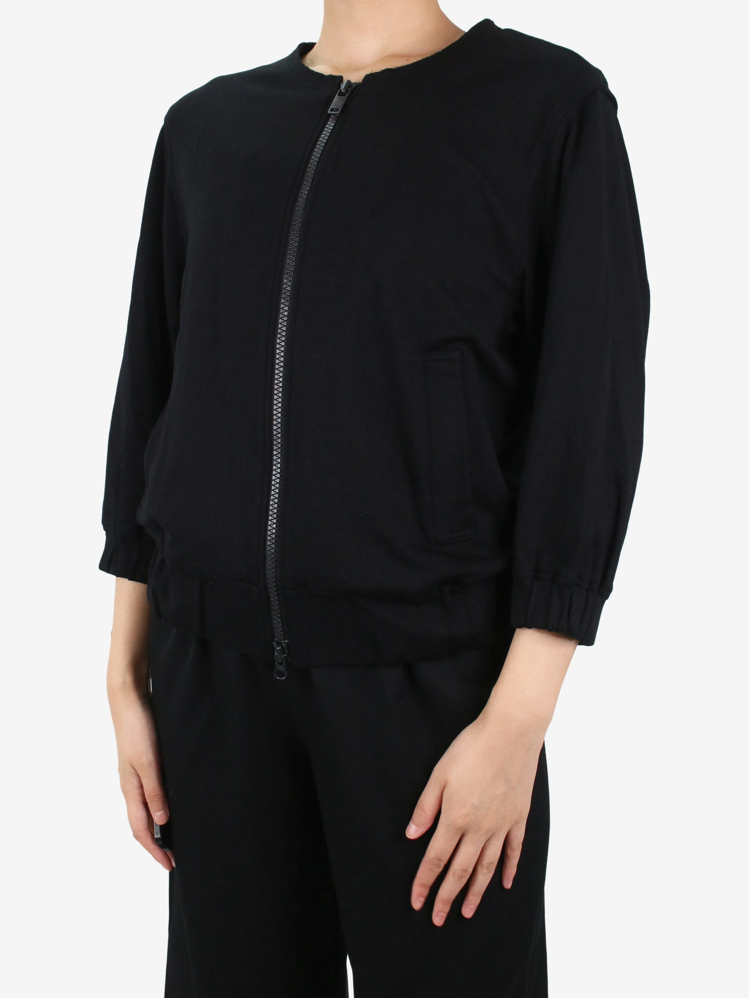 Black bomber jacket - size S