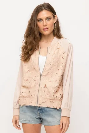 Bomber Jacket in Blush Floral