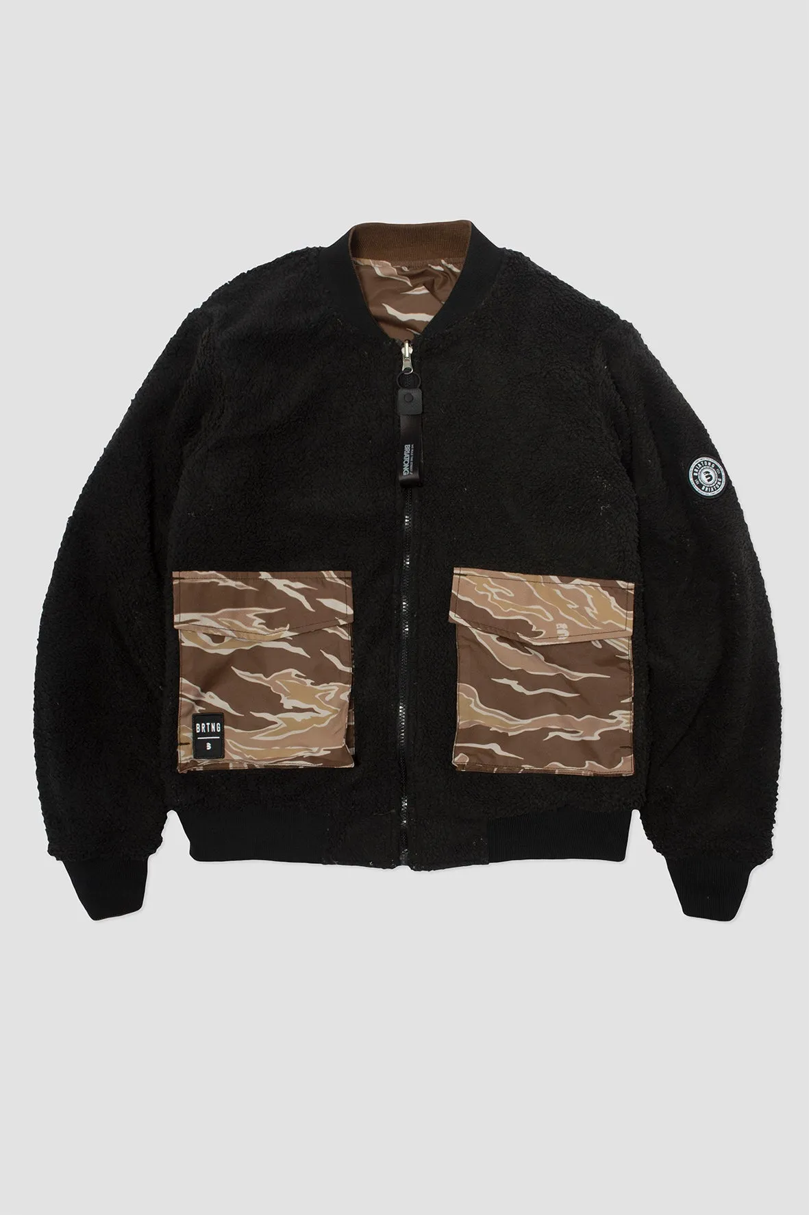 Bomber Jacket Reversible Kuro Camuflado Negro