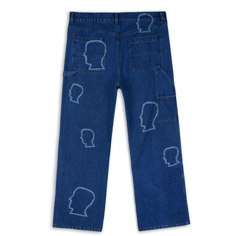 Brain Dead Logohead Denim Double Knee Utility Pant