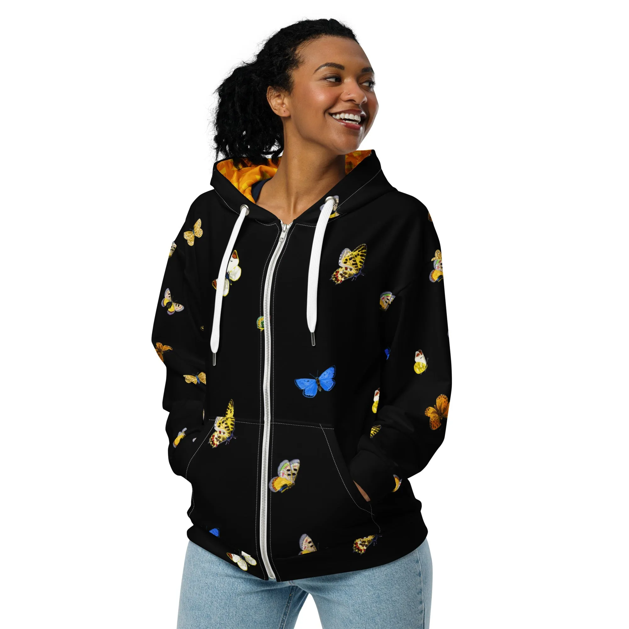 Butterfly Unisex zip hoodie