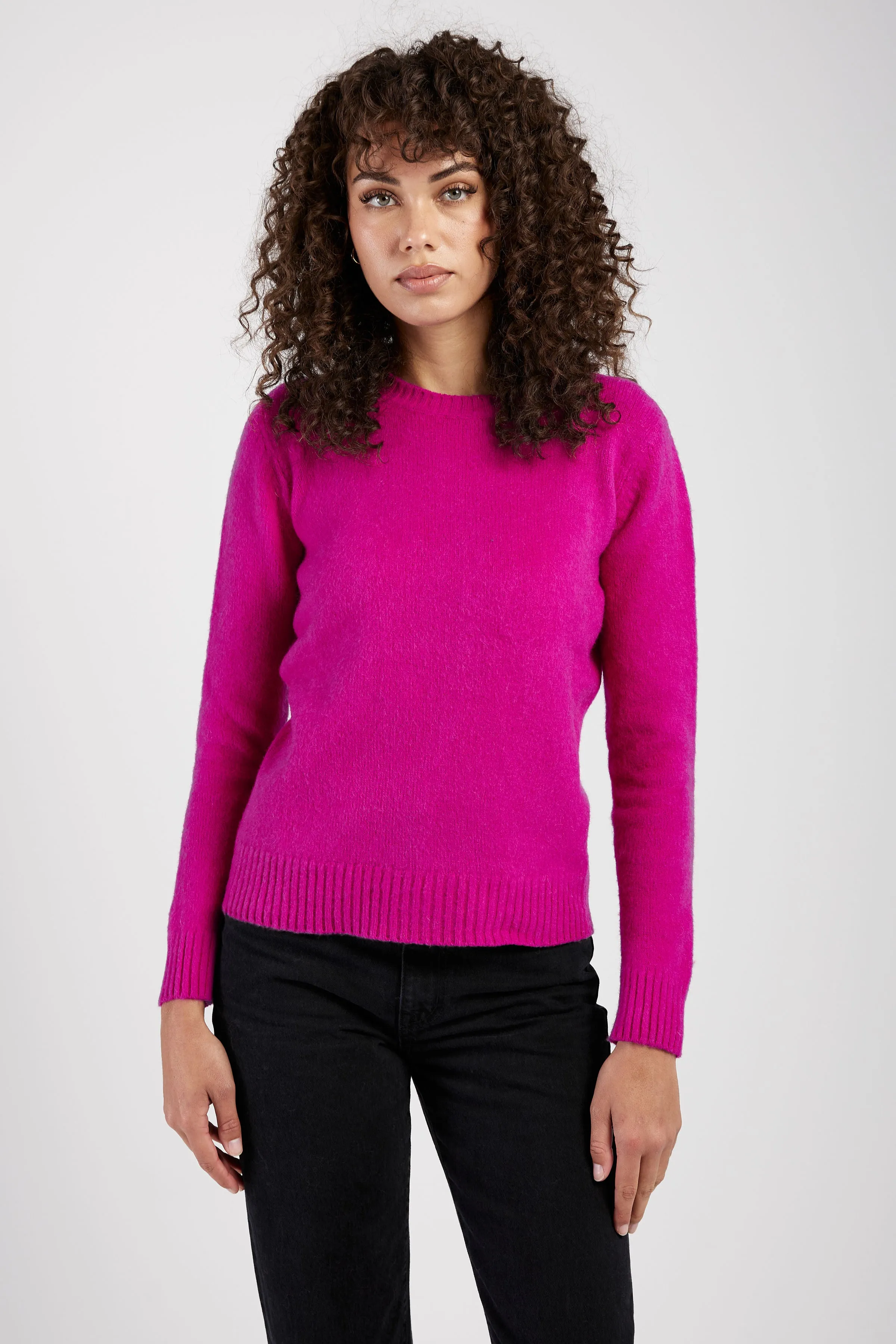 Carded Pullover Sweater in Cherry