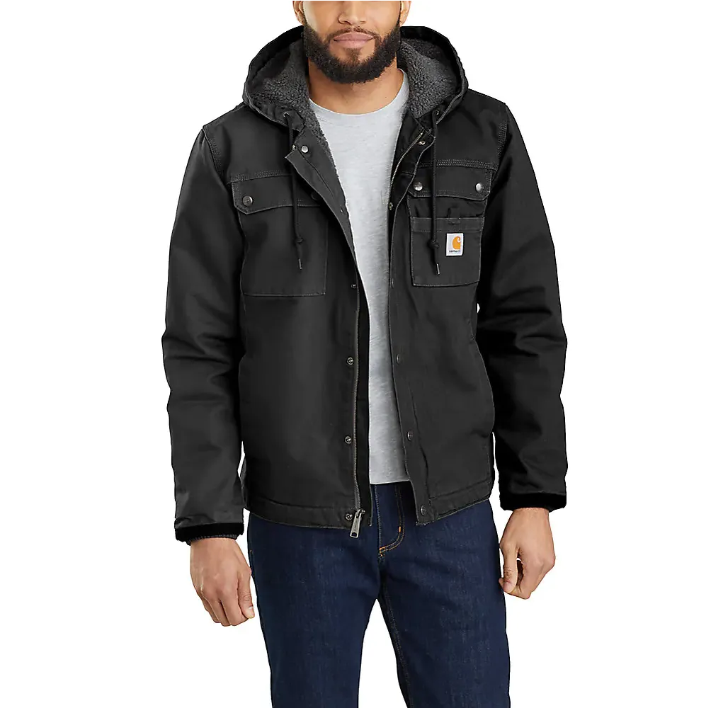 Carhartt Men's Relaxed Fit Washed Duck Sherpa-Lined Utility Jacket