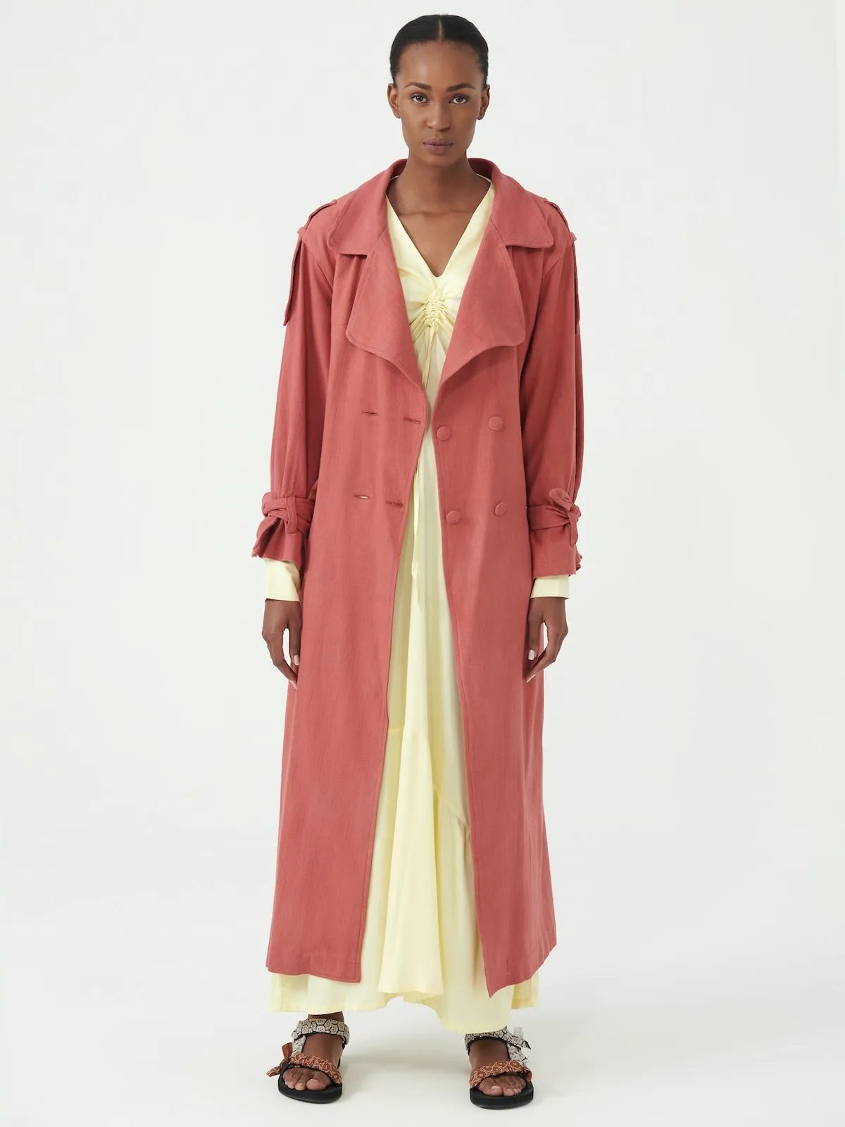 Carmine Trench Coat