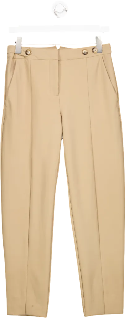 DAI Beige Double Bonded Pegged For Success Trousers UK 8