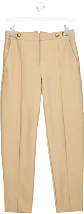 DAI Beige Double Bonded Pegged For Success Trousers UK 8