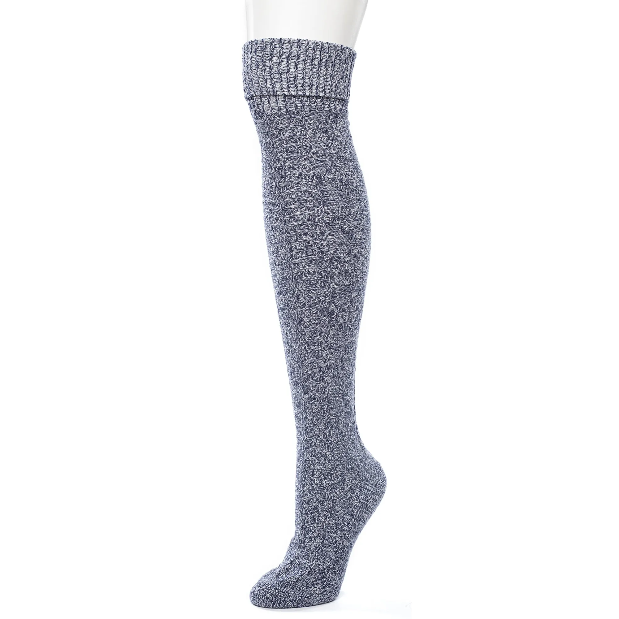 Diamond Stitch Panel Over The Knee Sock