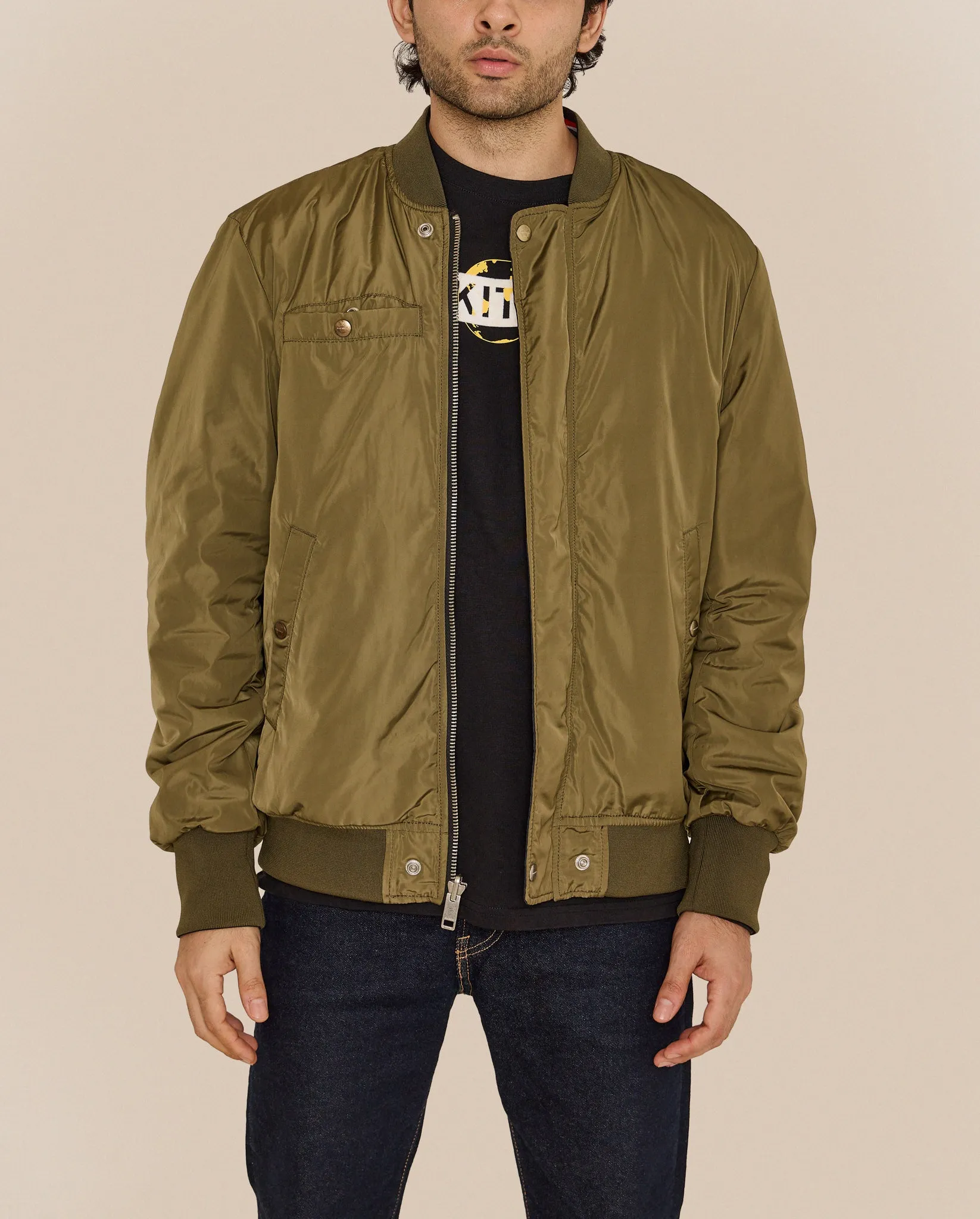 DIESEL BRAVES KHAKHI BOMBER JACKET