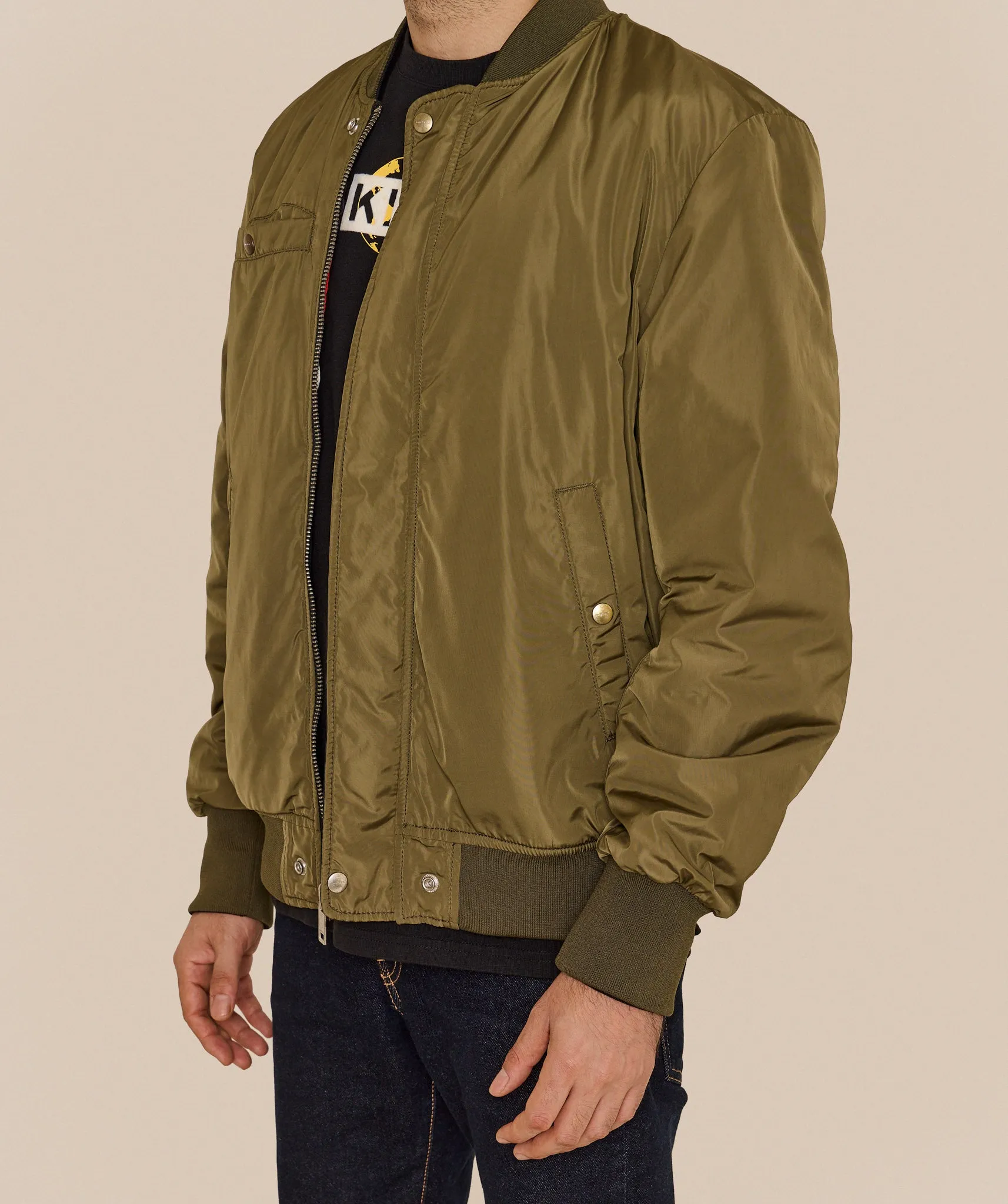 DIESEL BRAVES KHAKHI BOMBER JACKET