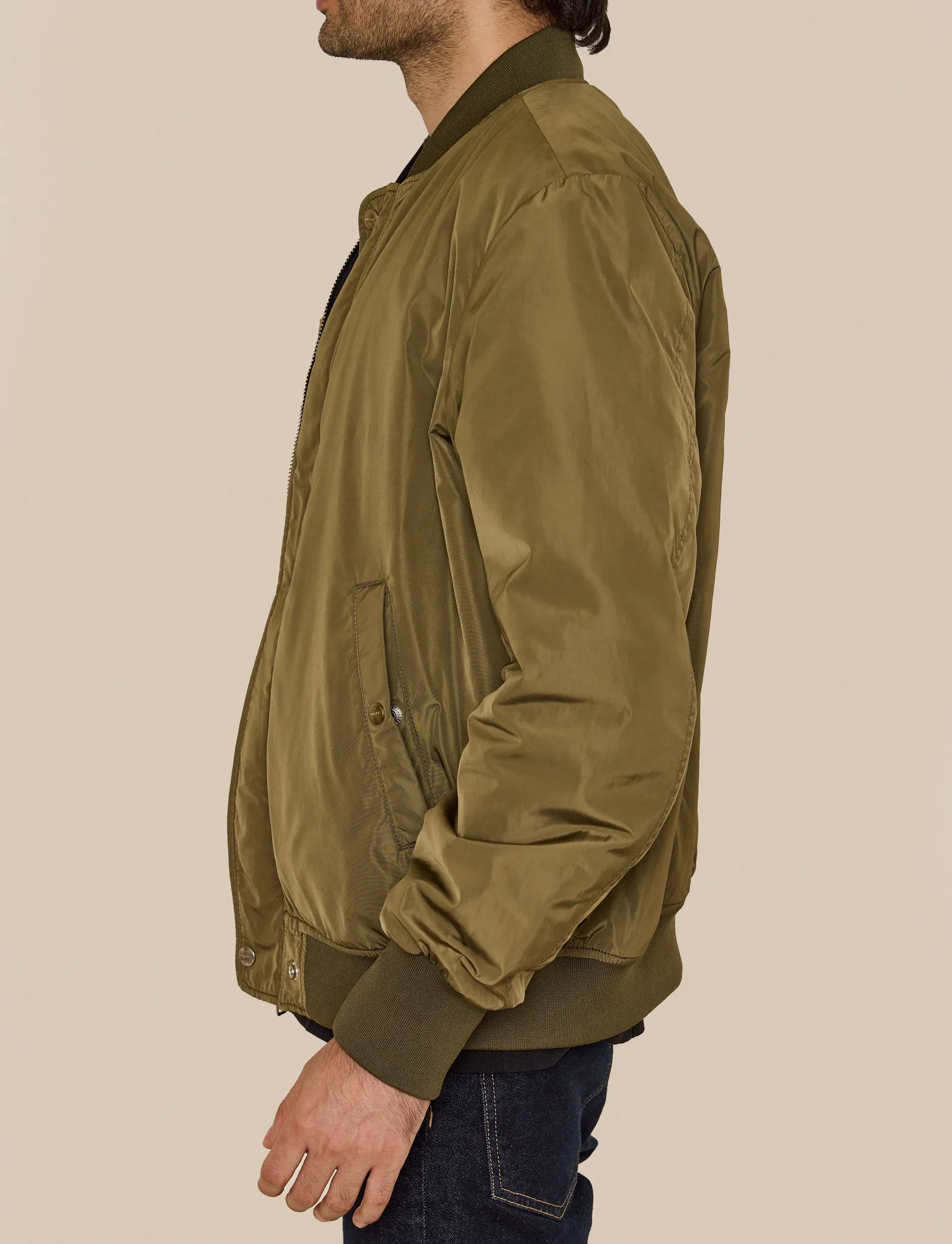 DIESEL BRAVES KHAKHI BOMBER JACKET