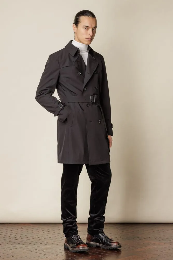 Drake Trench Coat - Tech Black