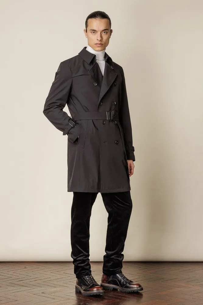 Drake Trench Coat - Tech Black