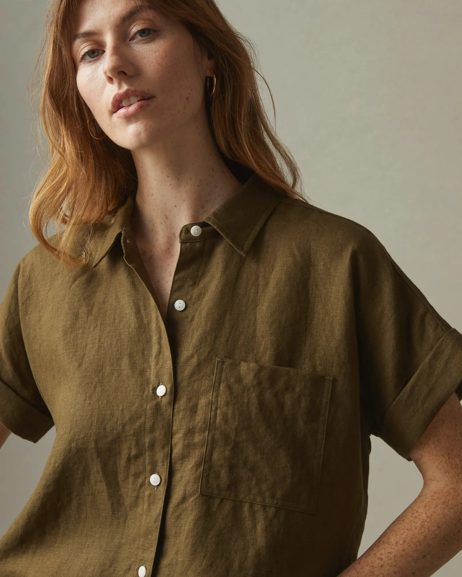 Easy Linen Shirt - Beech