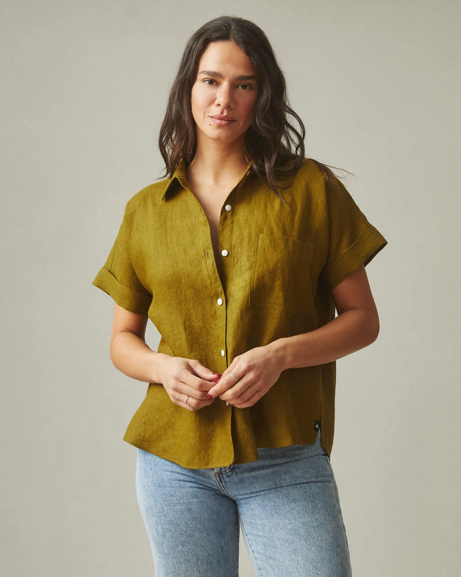 Easy Linen Shirt - Fir Green