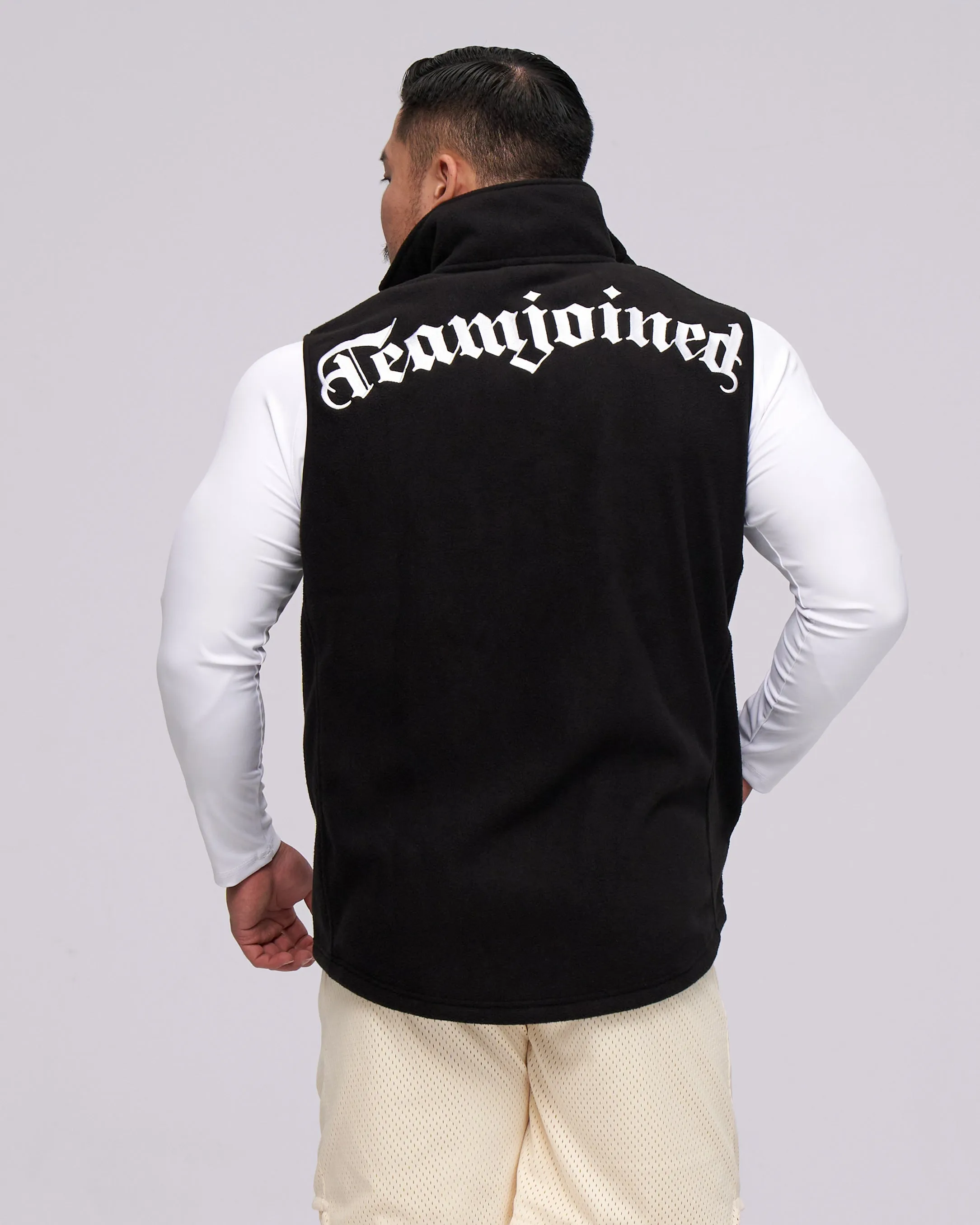 Embroidered Logo Sherpa Vest