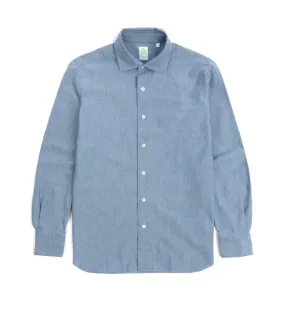 Finamore Gaeta Classic Cotton Luigi Sport Shirt: Chambray