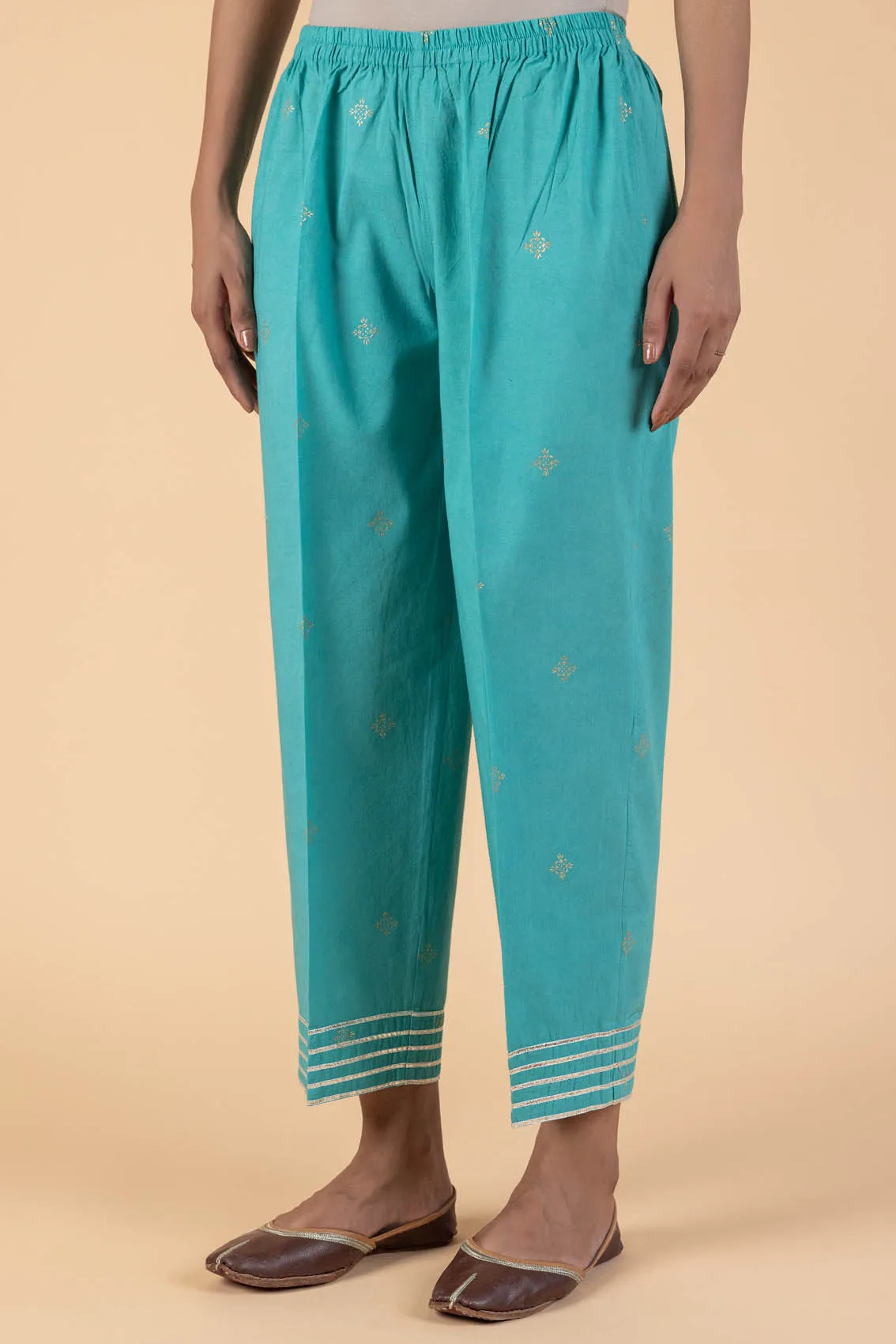 Firozi Wide Legged Trousers