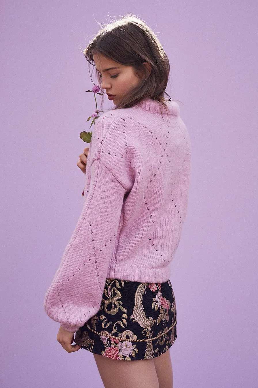 For Love and Lemons Mia Pointelle Sweater