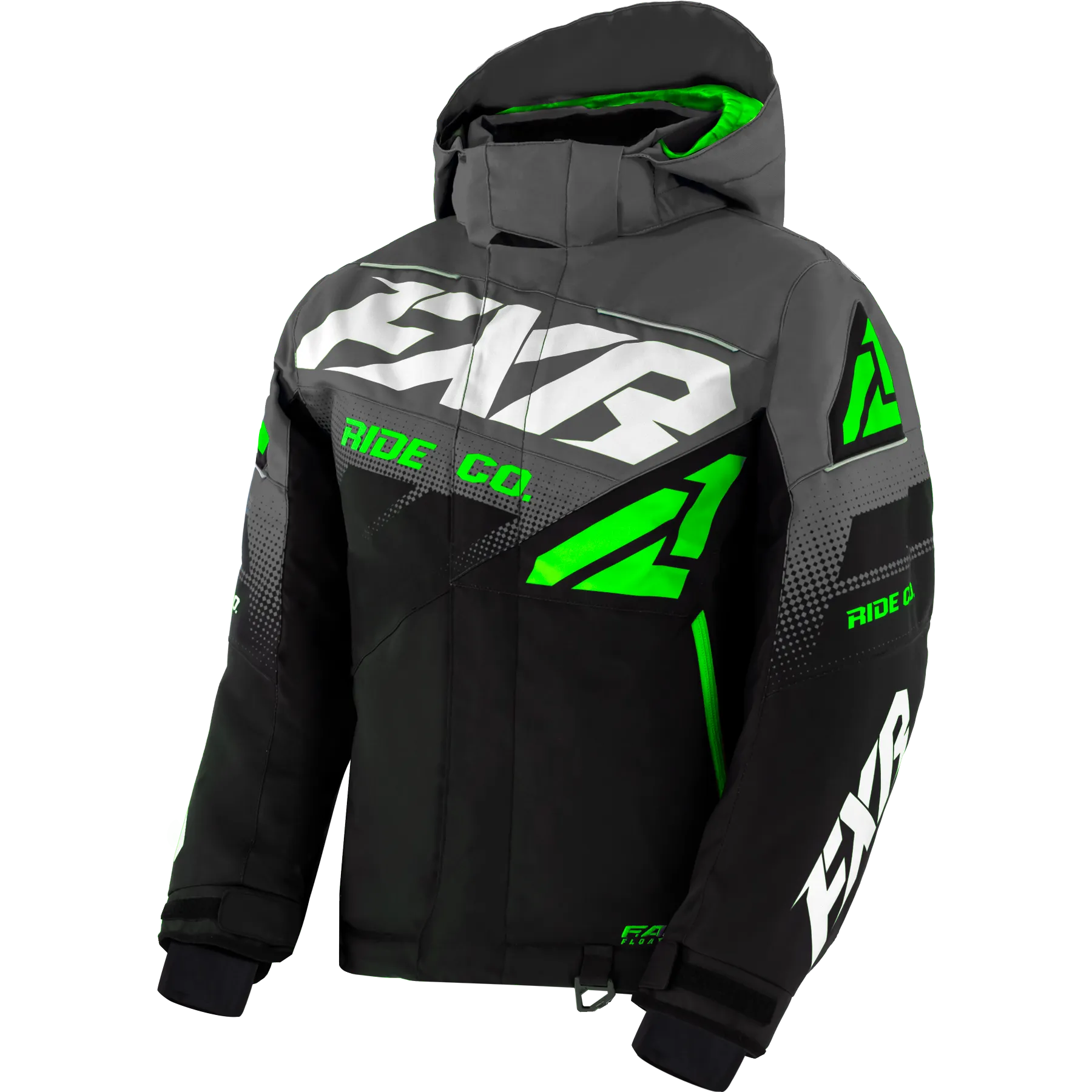 FXR Boost Youth Jacket Black/Char/Lime