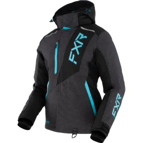 FXR Pulse Womens Jacket Char Heather/Sky Blue