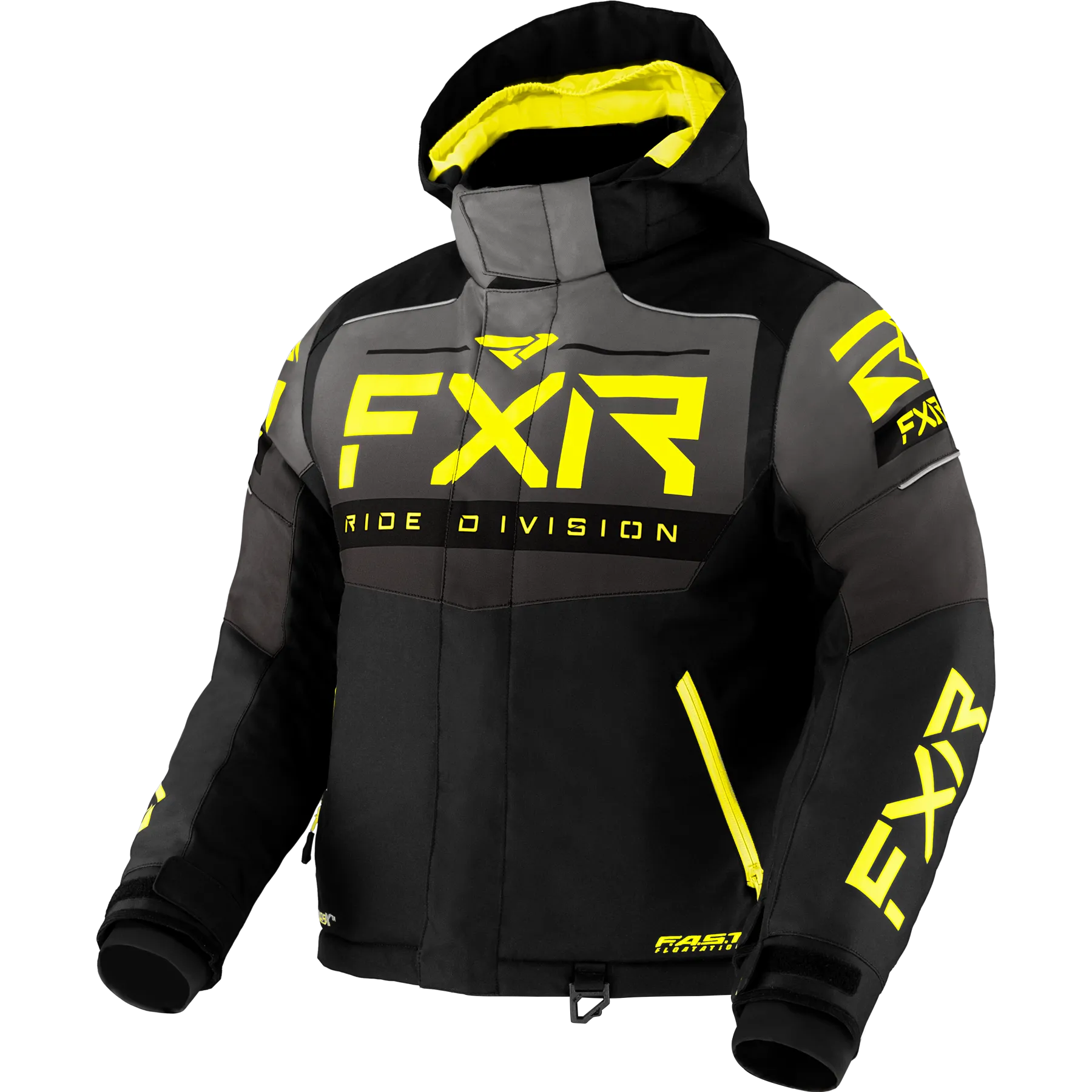 FXR Youth Helium Jacket Black/Char Fade/Hi-Vis