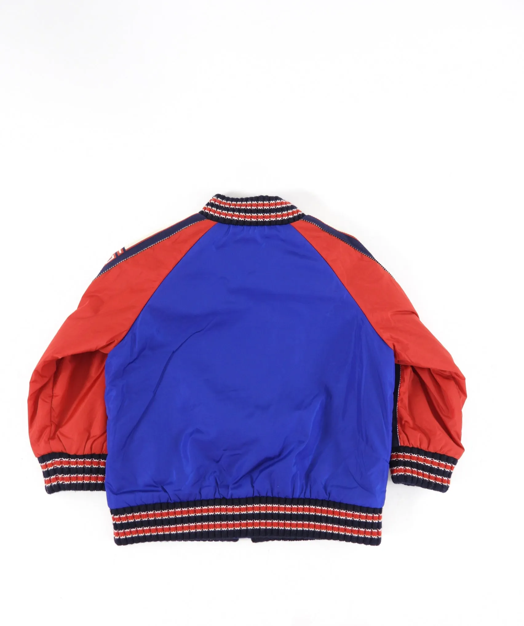 Gucci Baby Red Blue Logo Bomber Sukajan Jacket - 9/12 M