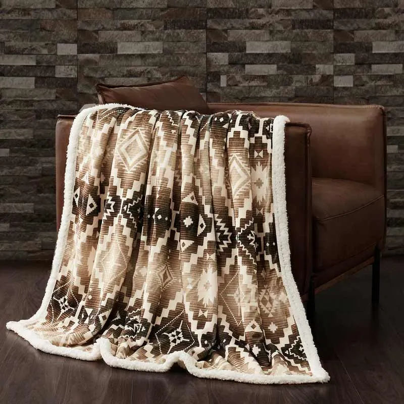 Hi End Accents Chalet Campfire Sherpa Throw