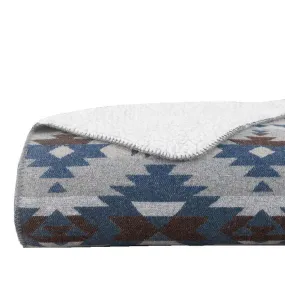 Hi End Accents Southwest Design Throw with Sherpa Backing