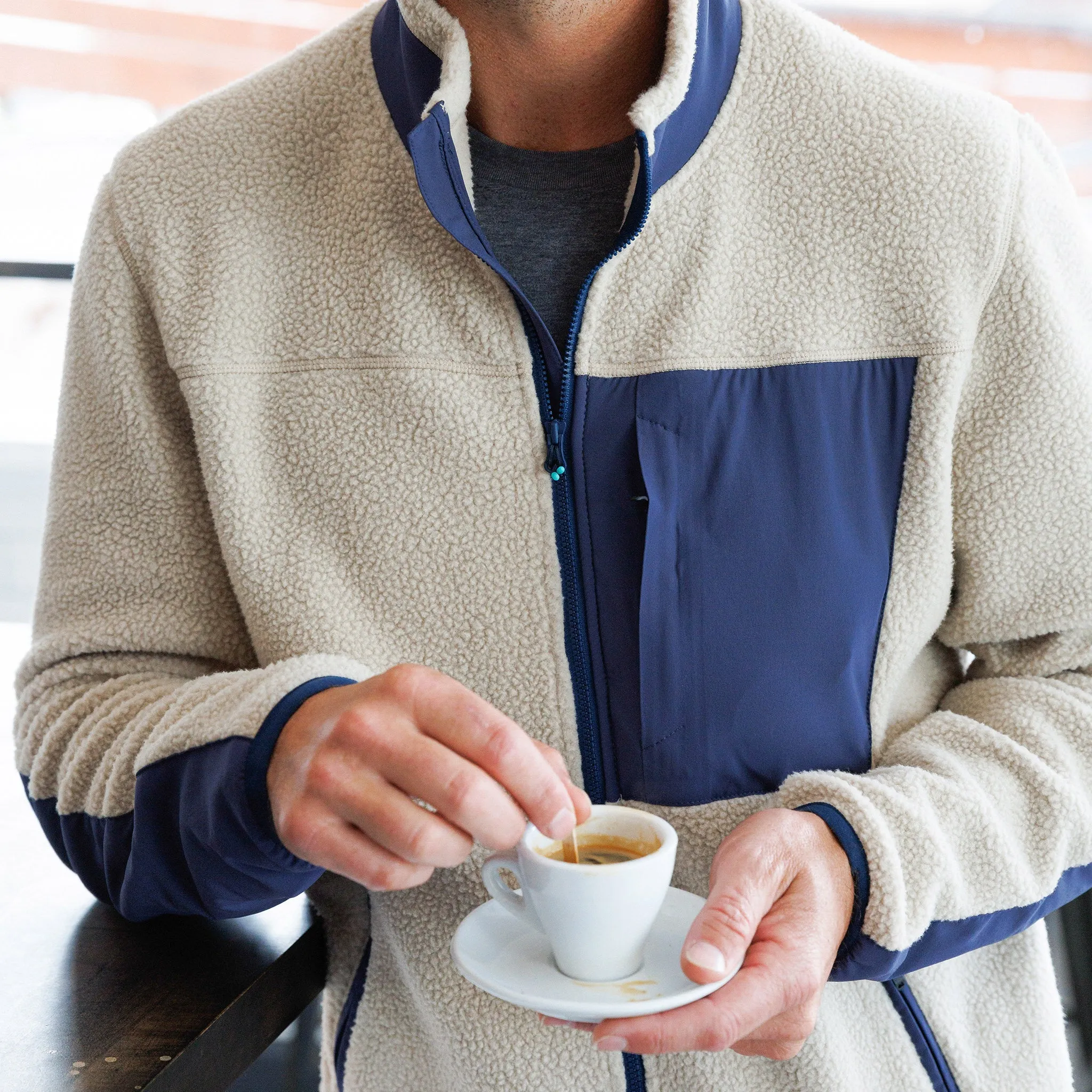 High Pile Sherpa Jacket in Khaki