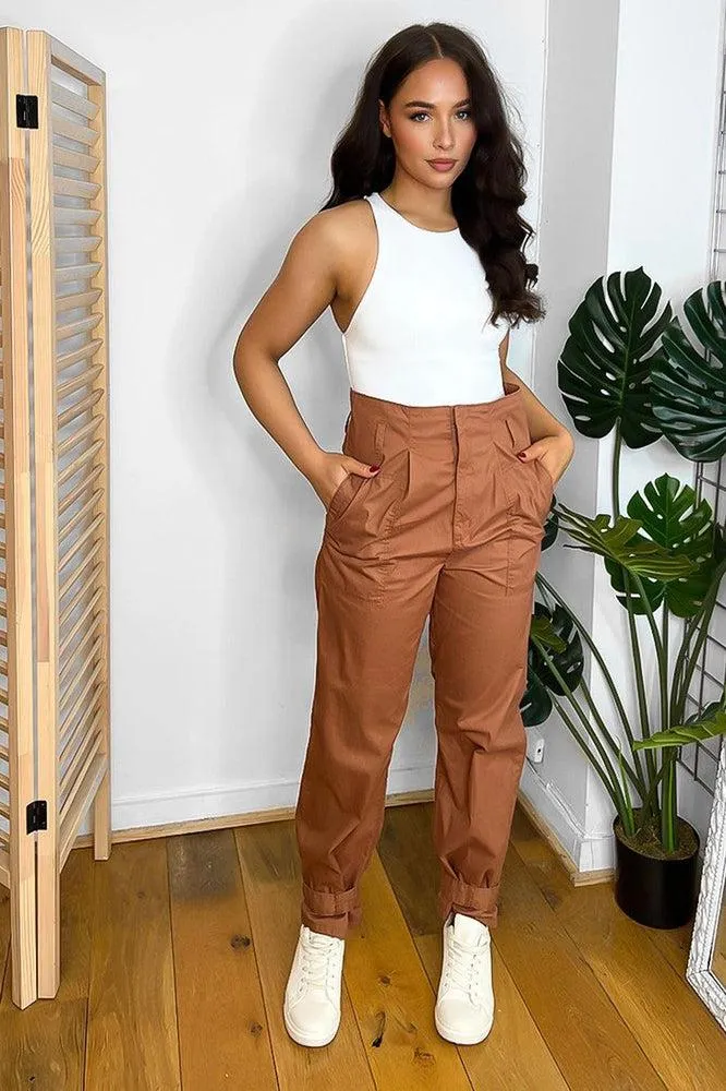 High Waist Cargo Trousers