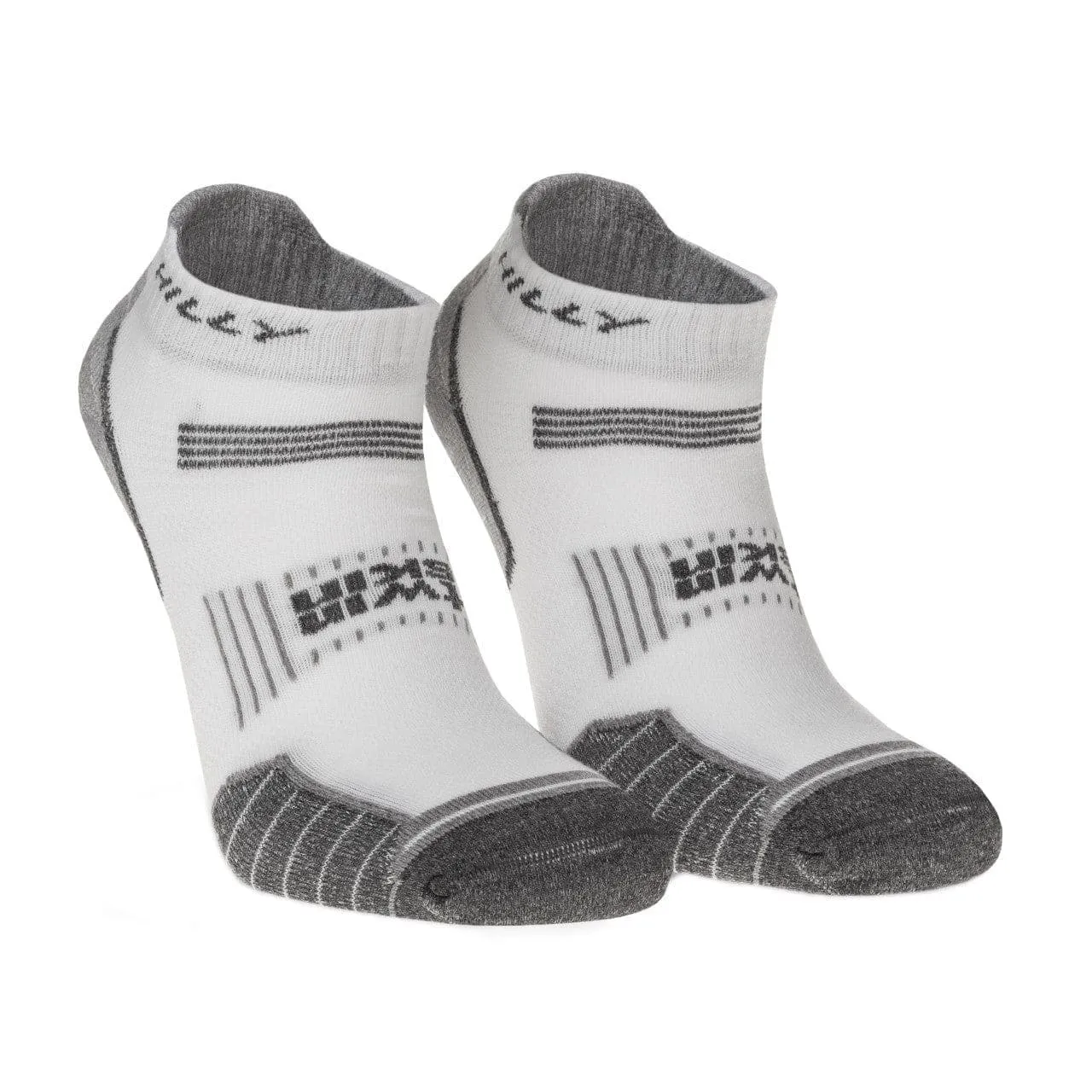 Hilly Unisex Twin Skin Socklet Min - White/Grey Marl