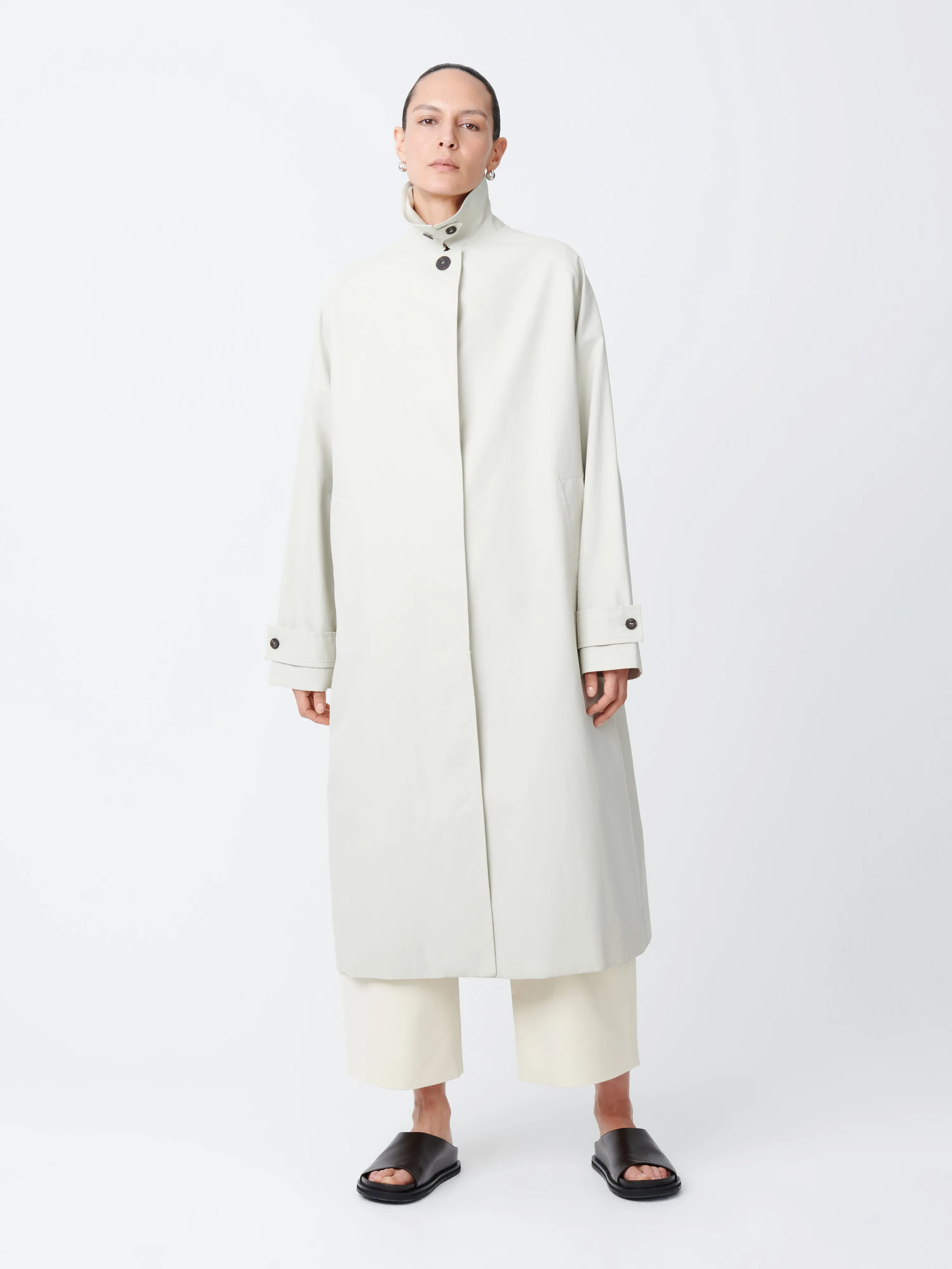 Holin Coated Cotton Coat in Dove