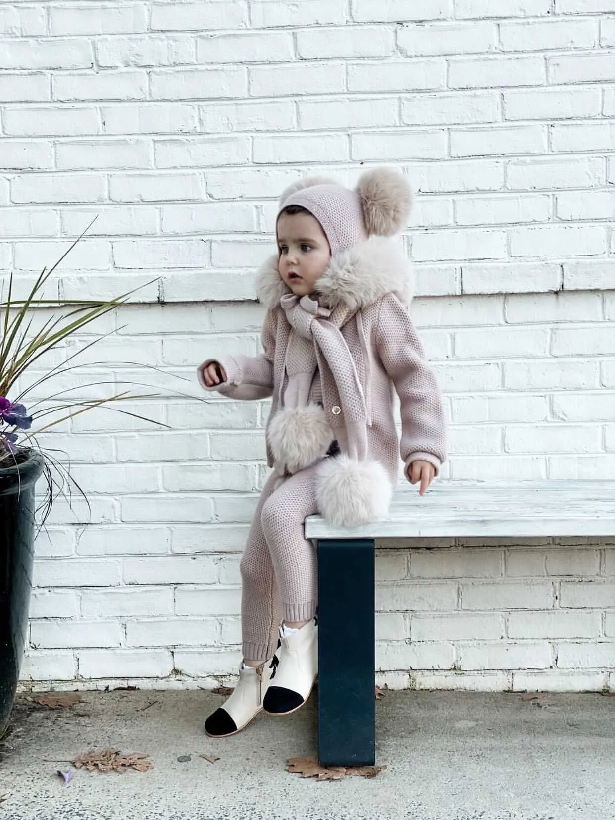 Honeycomb Dusty Pink Cashmere Pram Coat