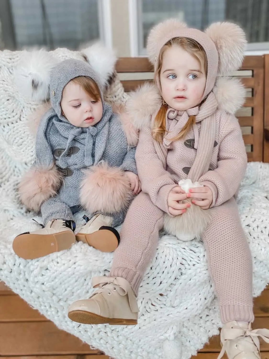 Honeycomb Dusty Pink Cashmere Pram Coat