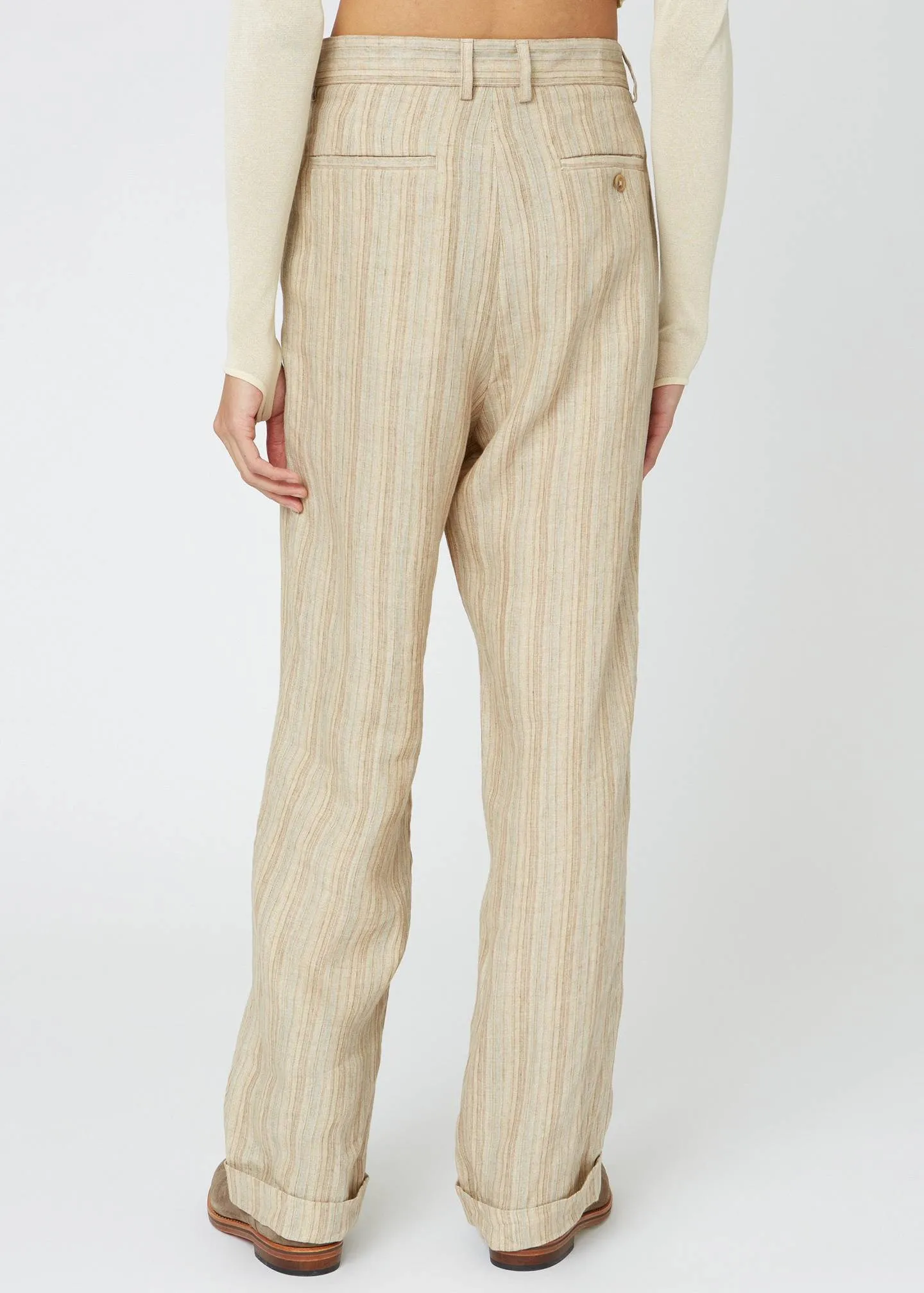 Hope Done Trousers beige stripe