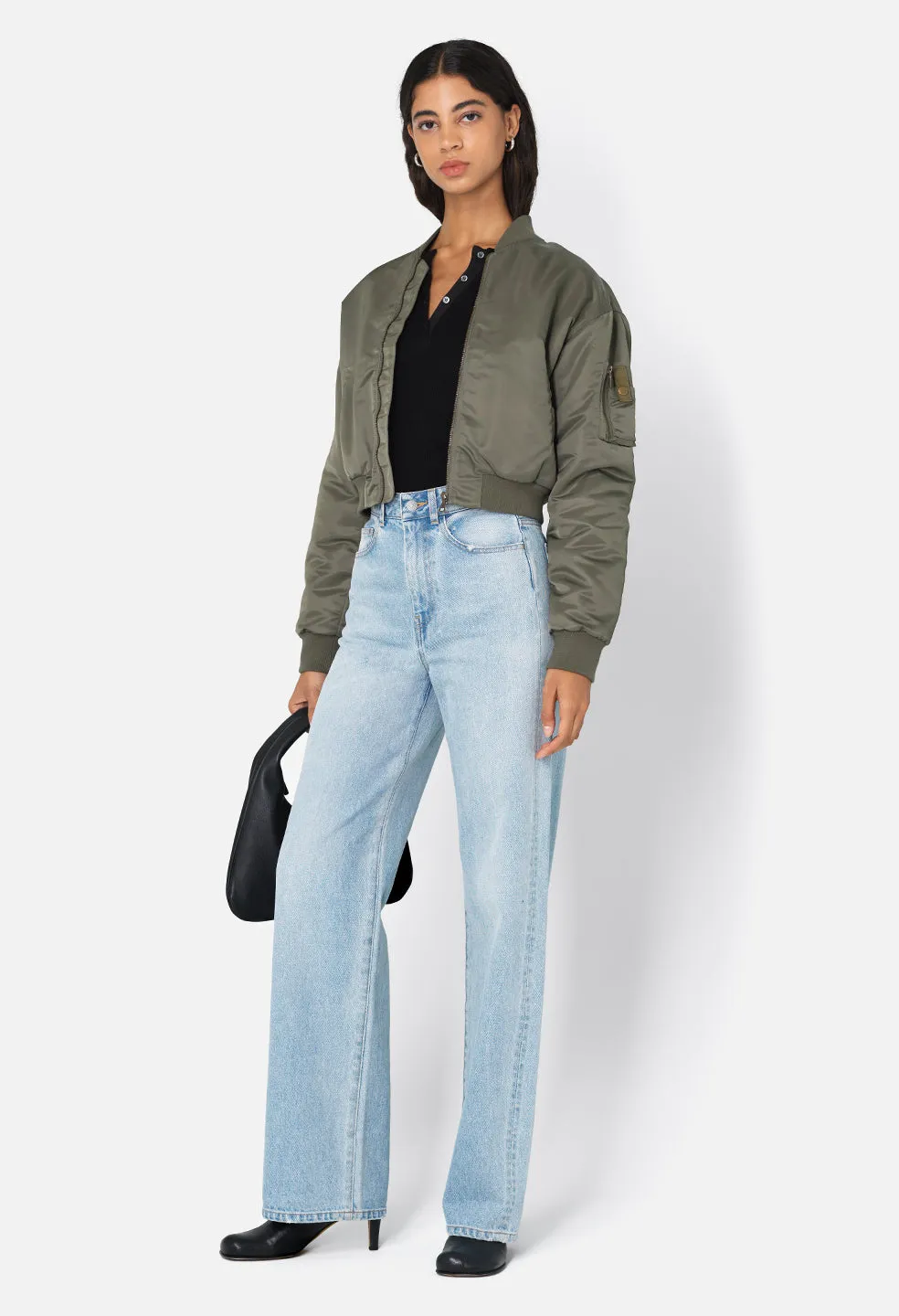 Hunter Cropped Bomber / Olive