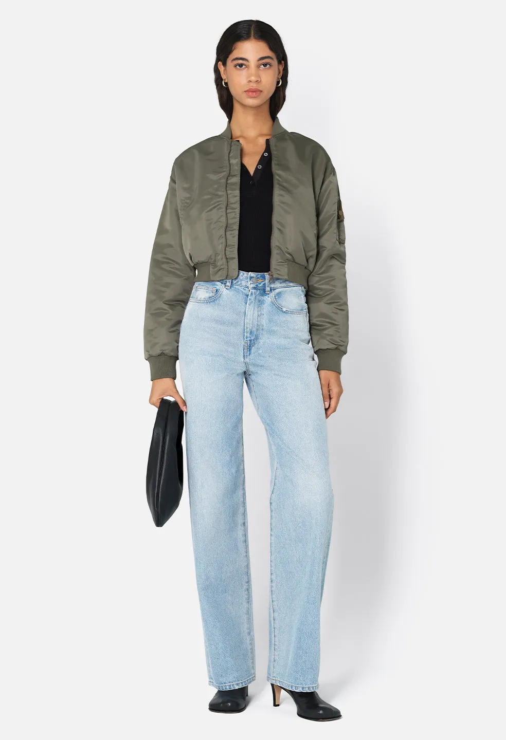 Hunter Cropped Bomber / Olive