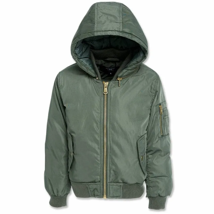 Kids Jordan Craig Squadron Hooded Bomber Jacket (Sage) 91610K